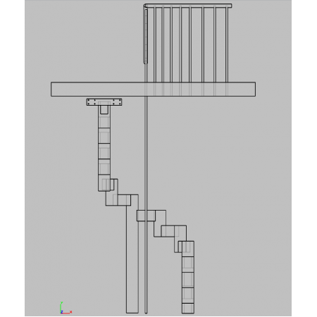 Металлическая лестница между этажами 